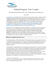Seafood Progress: Year 3 Results