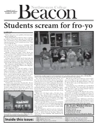 Students Scream for Fro-Yo by LINDEN FIGGIE EDITOR-IN-CHIEF with an Explosion of Color and Flavor, the Frozen Yogurt Craze Has Hit Orange City