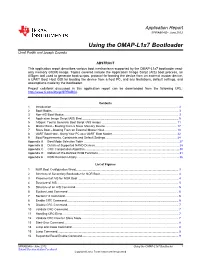 Using the OMAP-L1x7 Bootloader Urmil Parikh and Joseph Coombs