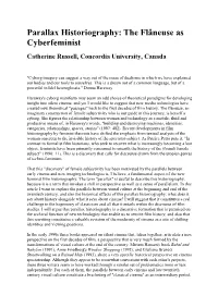 Parallax Historiography: the Flâneuse As Cyberfeminist Catherine Russell, Concordia University, Canada
