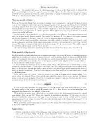 Photon Model of Light Bohr Model of Hydrogen Application
