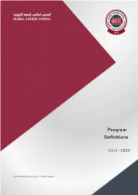 Program Definitions V3