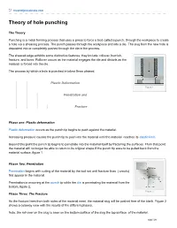Theory of Hole Punching