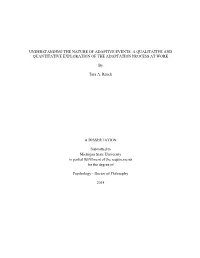 Understanding the Nature of Adaptive Events: a Qualitative and Quantitative Exploration of the Adaptation Process at Work