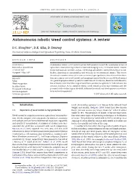Autonomous Robotic Weed Control Systems: a Review
