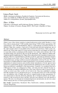 China: a Rich Flora Needed of Urgent Conservationprovided by Digital.CSIC