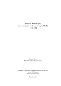 Communists, Unionists and Aboriginal Rights 1946-1972