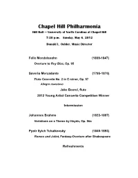 Concert Program