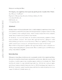 Developing and Applying Heterogeneous Phylogenetic Models with Xrate Oscar Westesson1, Ian Holmes2,∗