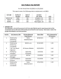 Eeo Public File Report