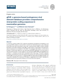 Geve: a Genome-Based Endogenous Viral Element Database Provides