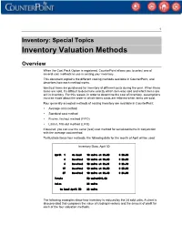 Inventory Valuation Methods