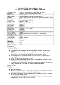 Operational Flood Working Group – South 17 April