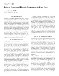 Role of Functional Electric Stimulation in Drop Foot