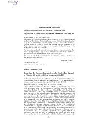 Suspension of Limitations Under the Jerusalem Embassy Act Regarding the Proposed Acquisition of a Controlling Interest in Aixtro