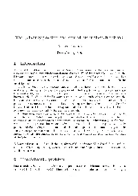 1 Introduction 2 the Schottky Problem