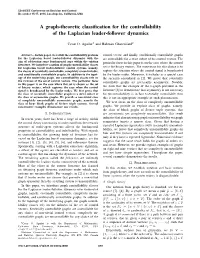 A Graph-Theoretic Classification for the Controllability of the Laplacian