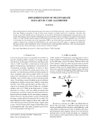 Implementation of Multivariate Data Set by Cart Algorithm