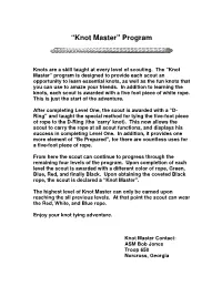 Knot Master” Program