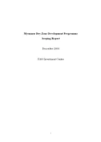 Myanmar Dry Zone Development Programme Scoping Report