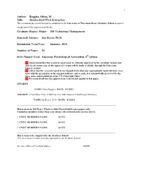 Ruggles, Olivia, M Title: Standardized Work Instruction