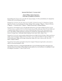 Sergeant First Class V. Terrance Scott Senior Military Science Instructor