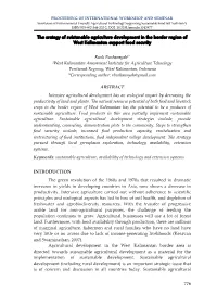 The Srategy of Suistanable Agriculture Development in the Border Region of West Kalimantan Support Food Security