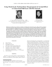 Using Model-Scale Tandem-Rotor Measurements in Ground Effect to Understand Full-Scale CH-47D Outwash