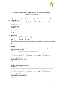 1 Minutes of Berryfields Parish Council Meeting VIA VIDEO