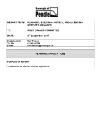 Planning Applications to Be Determined