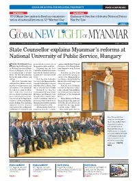 State Counsellor Explains Myanmar's Reforms at National University Of