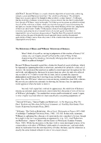 The Relativism of Blame and Williams' Relativism of Distance