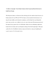 How British Colonizers Both Caused and Benefitted from the Irish Potato