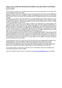 Links to Upu Conventions and Related Documents Available Free on the Internet