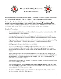 LP-Gas Basic Filling Procedures General Information