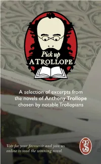 Pick up a Trollope ~ 1