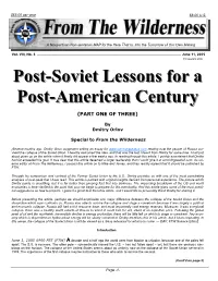 Post-Soviet Lessons for a Post-American Century