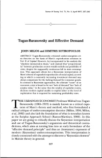 Tugan-Baranowsky and Effective Demand