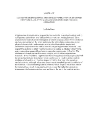 Abstract Catalytic Performance And