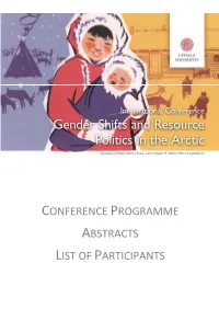 Conference Programme Abstracts List of Participants