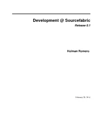 Development @ Sourcefabric Release 0.1