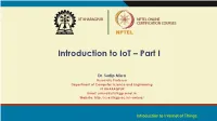 Introduction to Iot – Part I