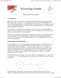 Knowledge Graphs Should AI Know ? CS520