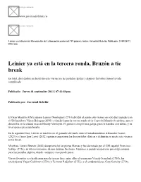 Leinier Ya Está En La Tercera Ronda, Bruzón a Tie Break
