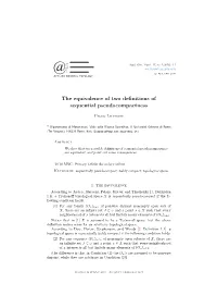 The Equivalence of Two Definitions of Sequential Pseudocompactness