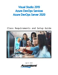Visual Studio 2019 Azure Devops Services Azure Devops Server 2020