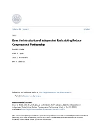 Does the Introduction of Independent Redistricting Reduce Congressional Partisanship