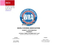 Download WBA Ranking in PDF Format