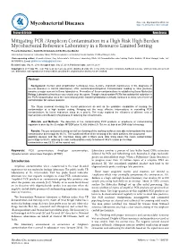 Mitigating PCR /Amplicon Contamination in a High Risk High
