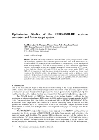 Optimization Studies of the CERN-ISOLDE Neutron Converter and Fission Target System